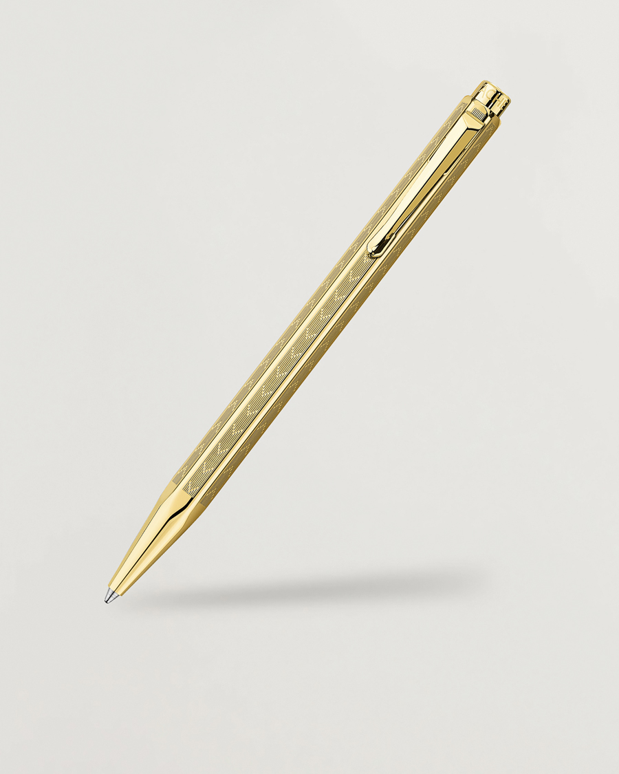 Herre | Penner | Caran d'Ache | Caran d' Ache Ecridor Chevron Ballpoint Pen Gilded