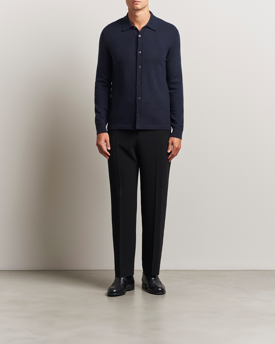 Herre | Gensere | Brioni | Cashmere Shirt Cardigan Navy