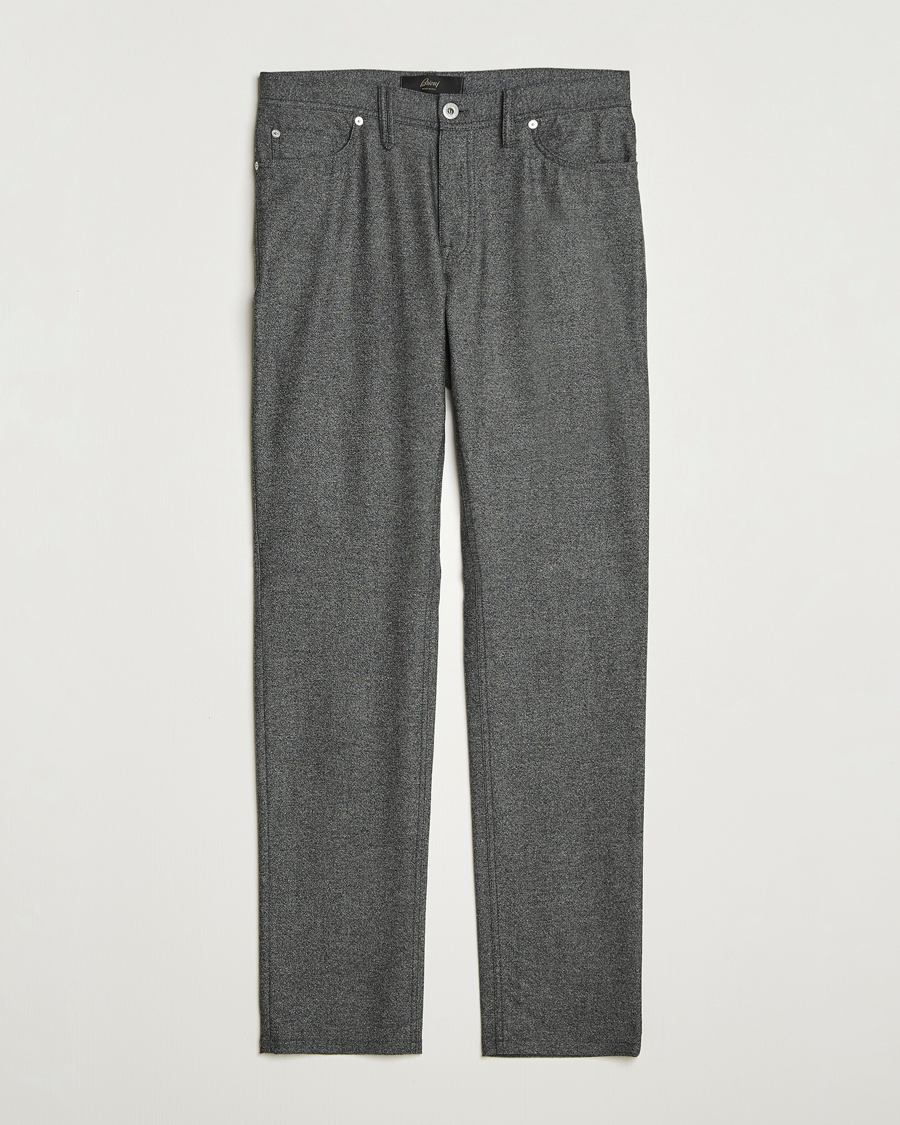 Herre | Bukser | Brioni | 5-Pocket Flannel Pants Grey Melange