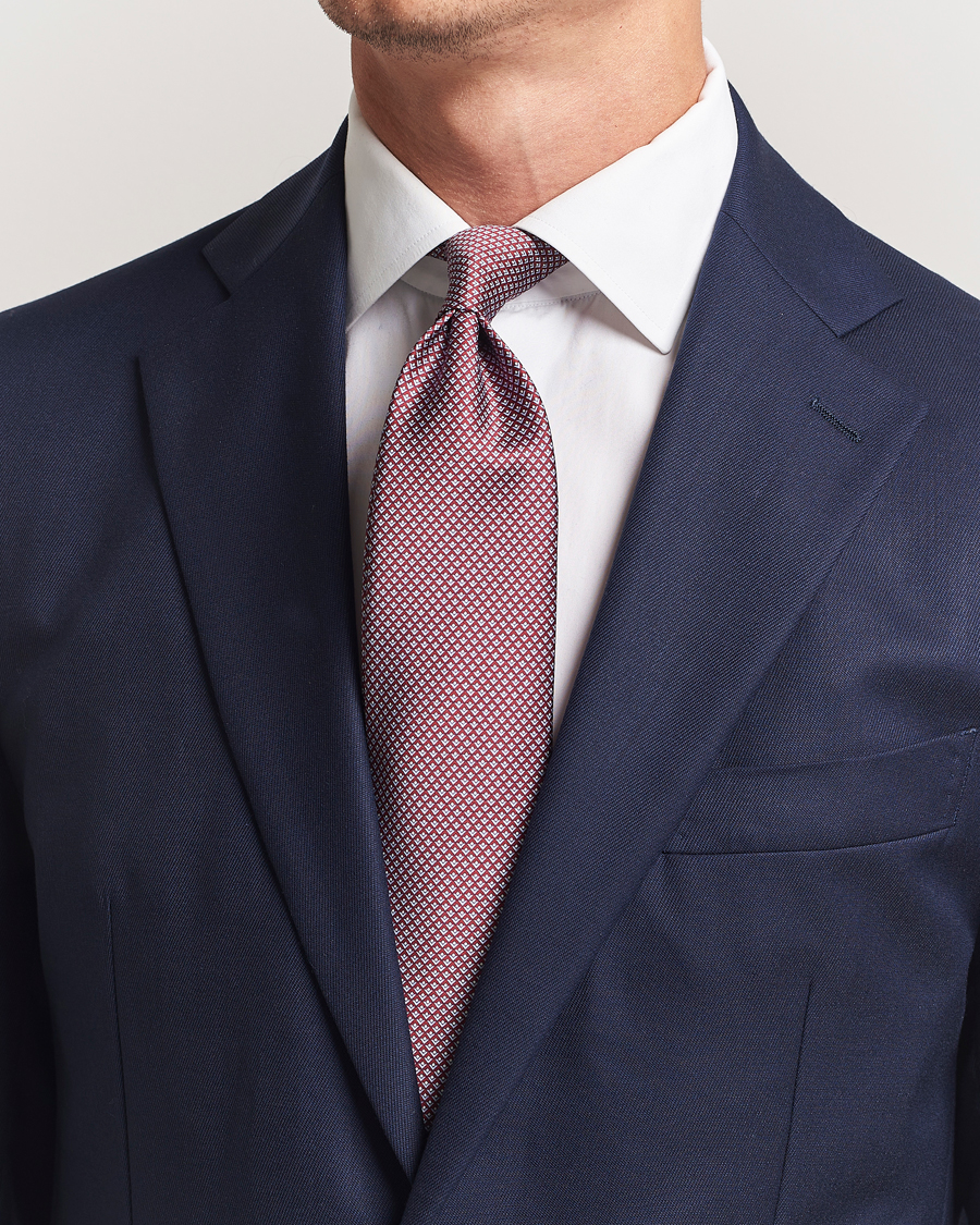Herre | Slips | Brioni | Printed Silk Tie Red