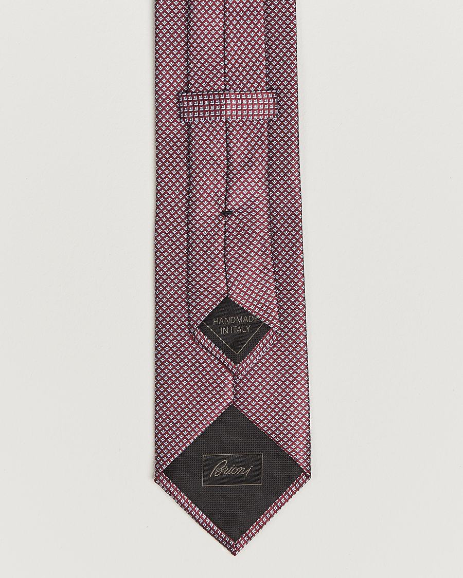 Herre | Slips | Brioni | Printed Silk Tie Red