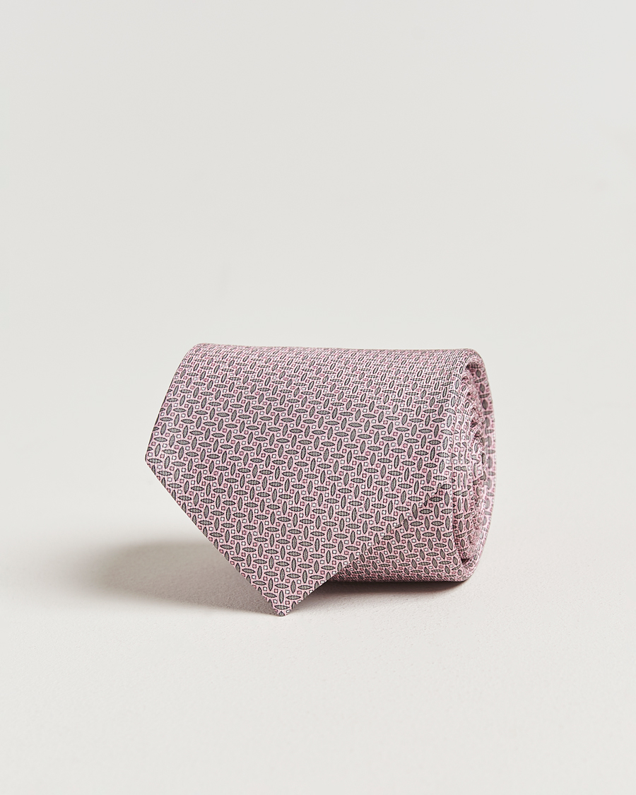 Herre | Slips | Brioni | Printed Silk Tie Pink