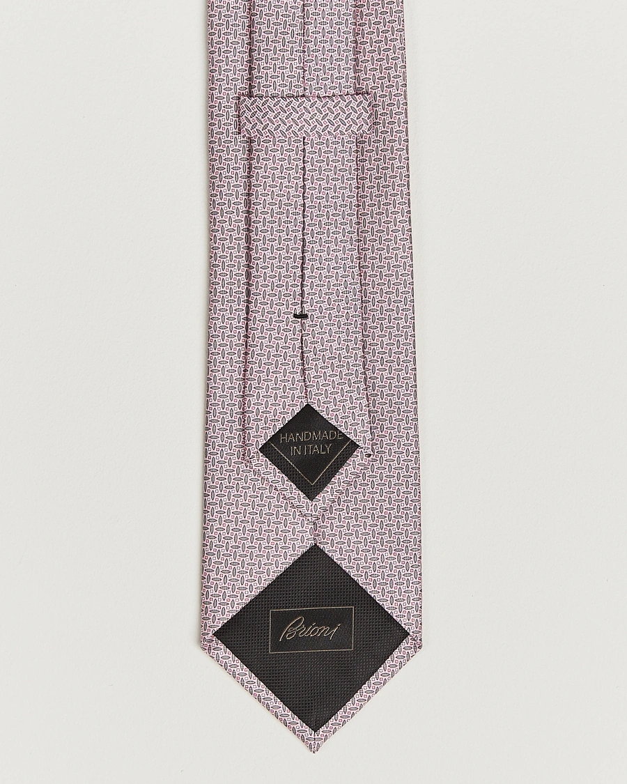 Herre | Slips | Brioni | Printed Silk Tie Pink
