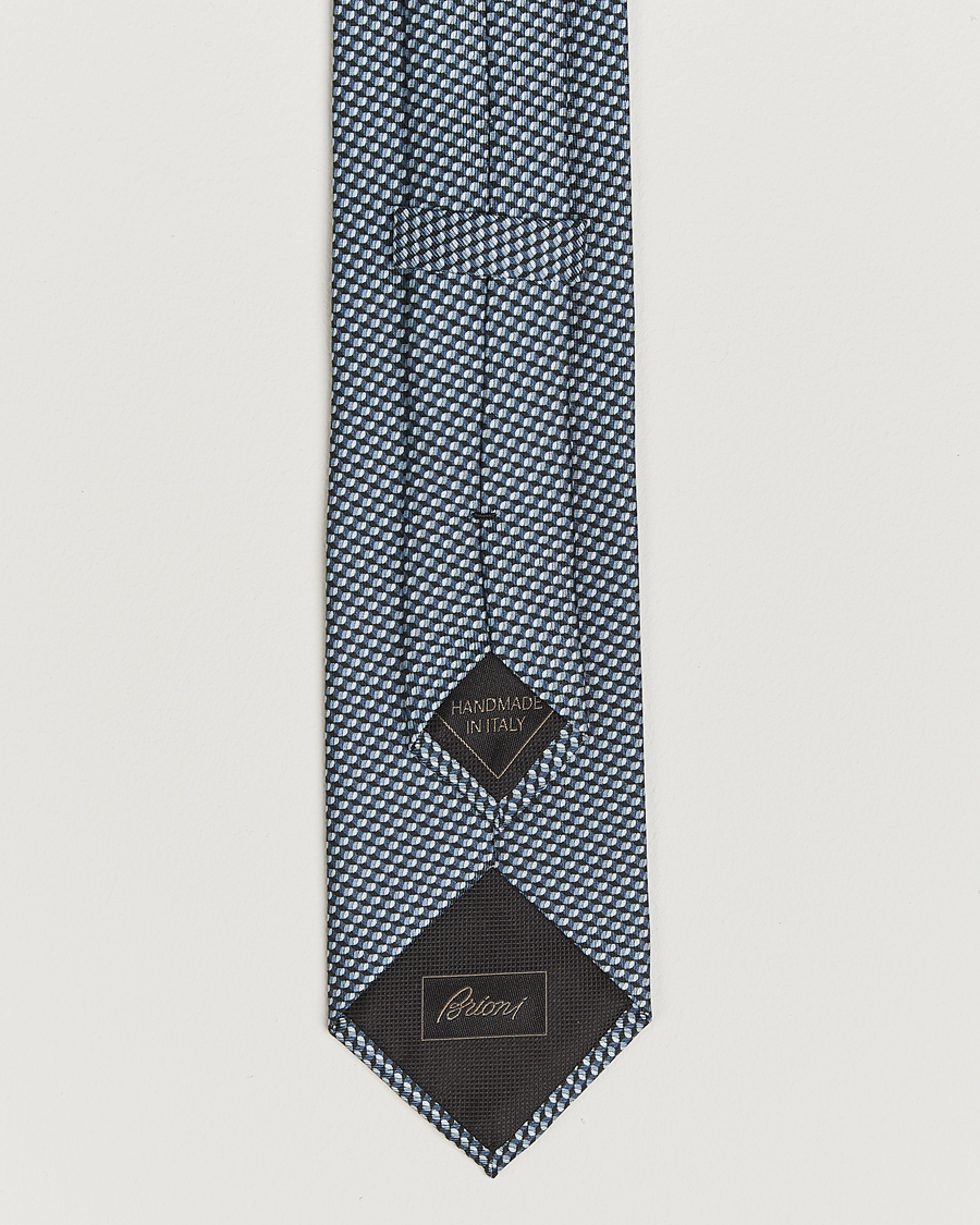 Herre | Slips | Brioni | Printed Silk Tie Navy
