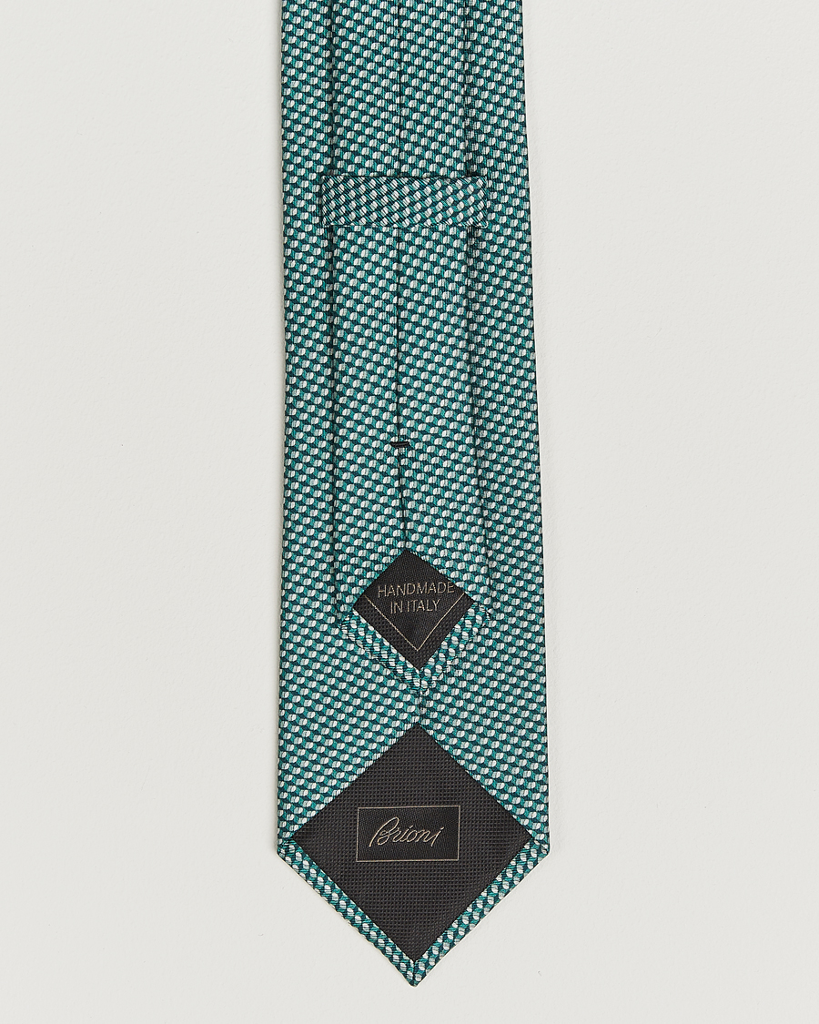 Herre | Slips | Brioni | Printed Silk Tie Green