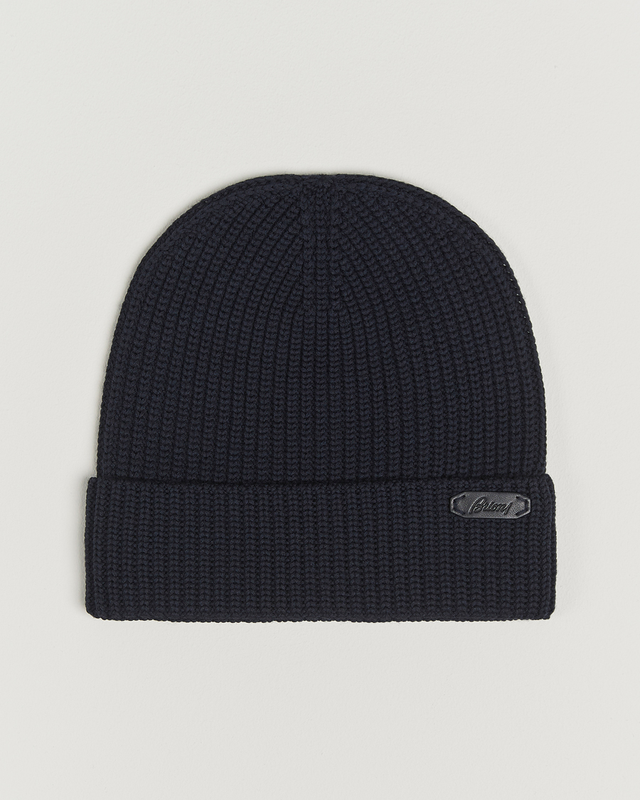 Herre | Luer | Brioni | Rib Wool Beanie Navy
