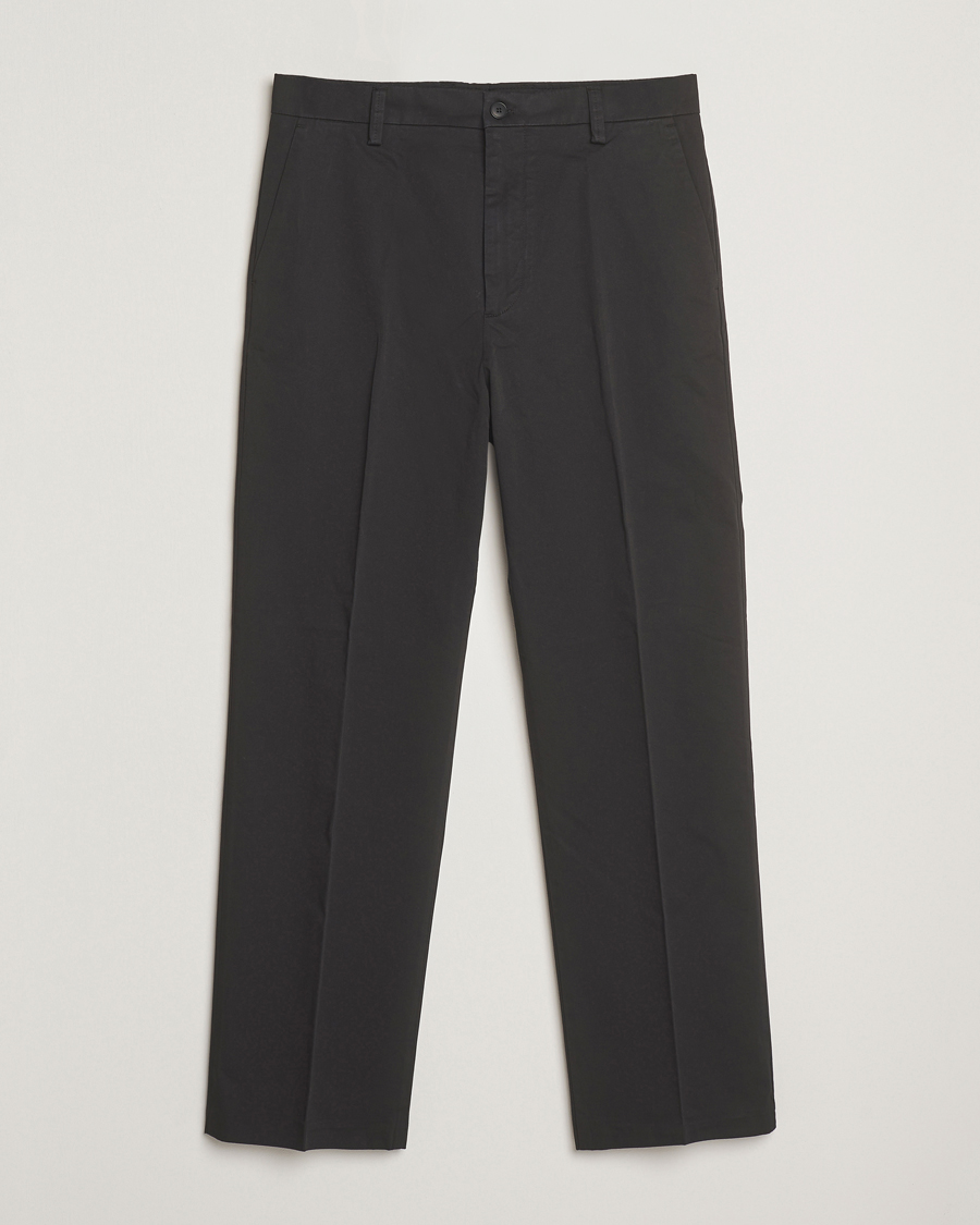 Herre | Bukser | NN07 | Paw Cotton/Lyocell Pleated Trousers Black