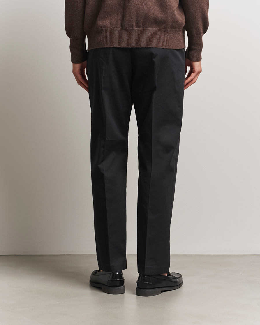 Herre | Bukser | NN07 | Paw Cotton/Lyocell Pleated Trousers Black
