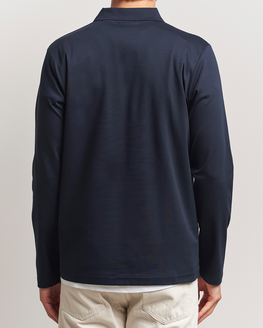 Herre | Pikéer | NN07 | Paul Long Sleeve Polo Navy Blue