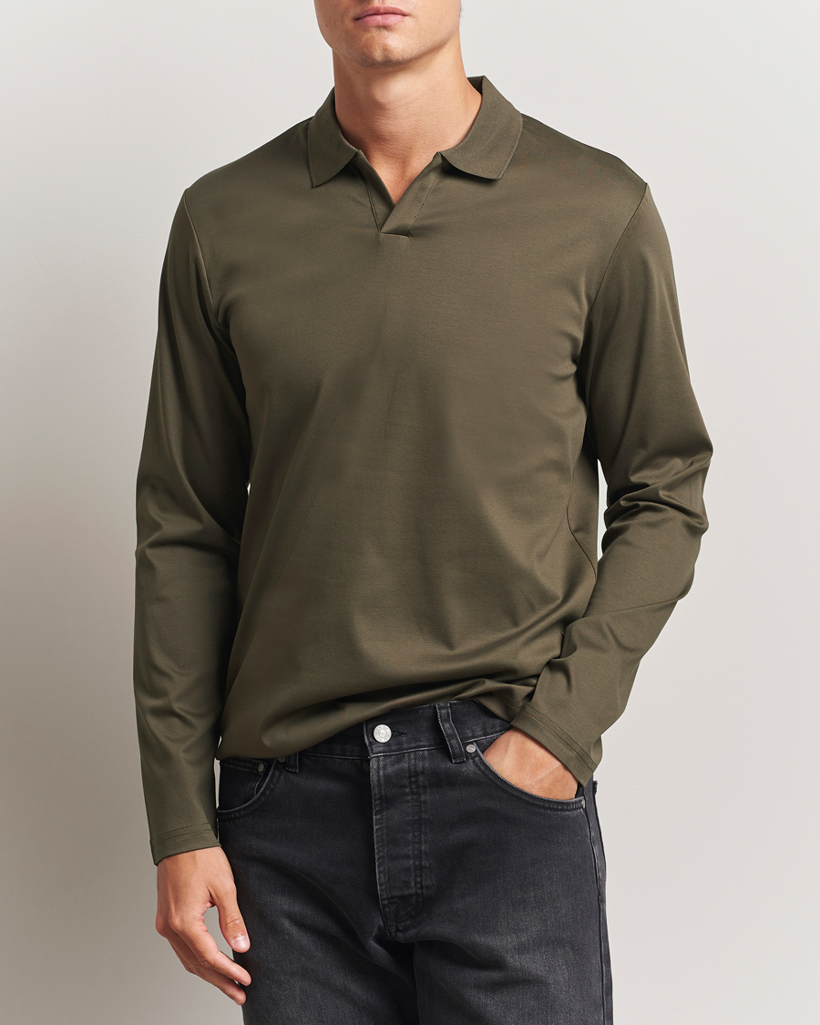 Herre | Pikéer | NN07 | Paul Long Sleeve Polo Capers Green