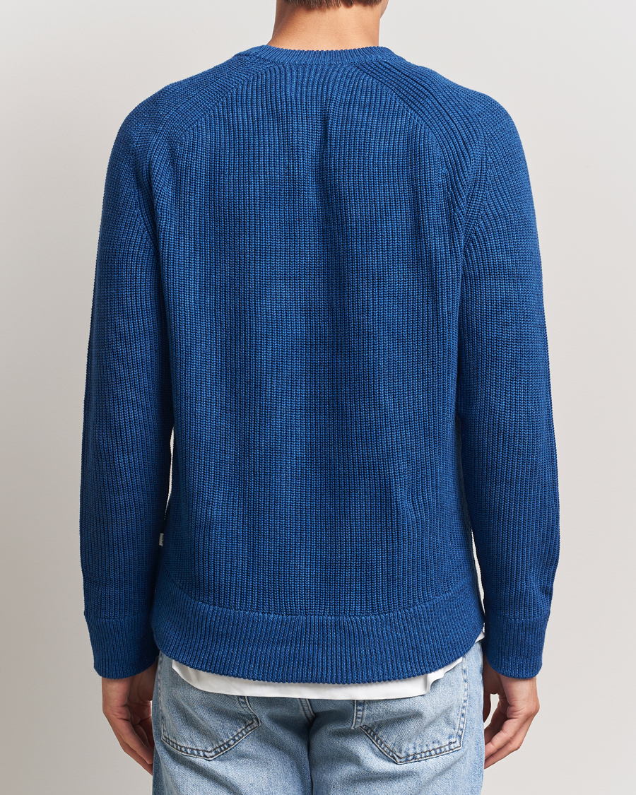 Herre | Gensere | NN07 | Jacobo Cotton Knitted Sweater Blue Quartz