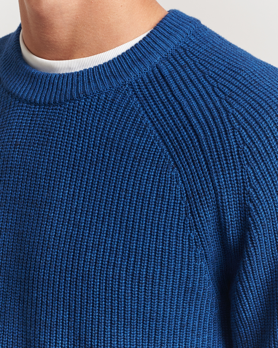 Herre | Gensere | NN07 | Jacobo Cotton Knitted Sweater Blue Quartz