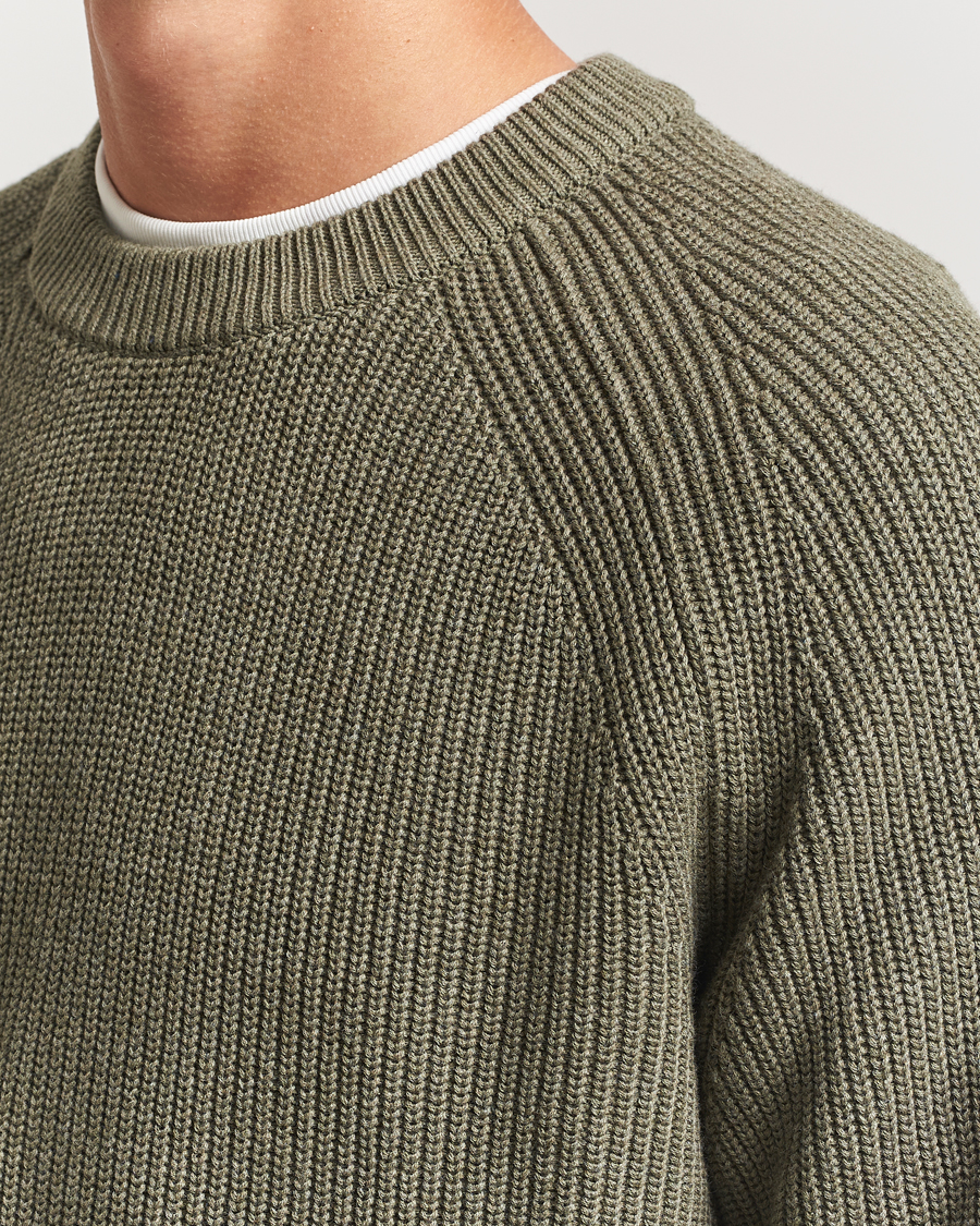 Herre | Gensere | NN07 | Jacobo Cotton Knitted Sweater Capers Green
