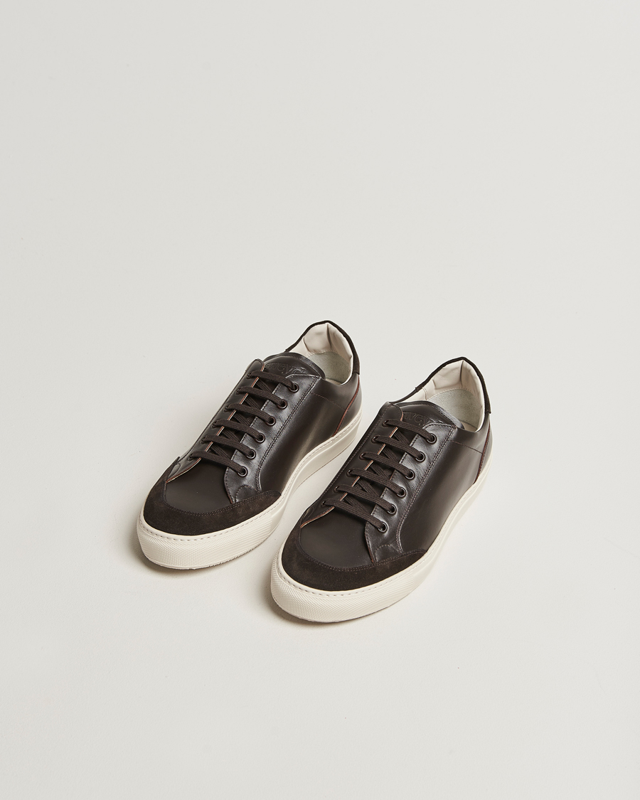 Herre | Sneakers | Sweyd | Center Leather/Suede Sneakers Dark Brown