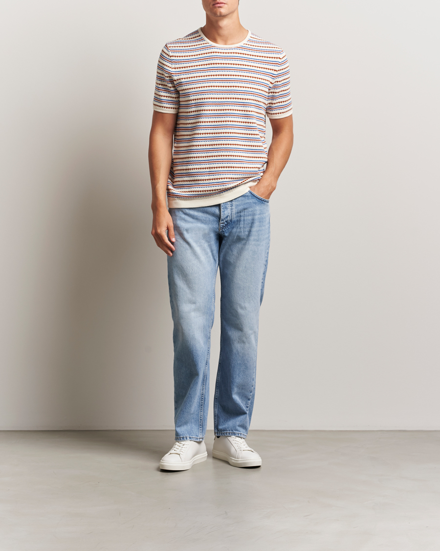 Herre | T-Shirts | NN07 | Bari Knitted Striped T-Shirt Multi