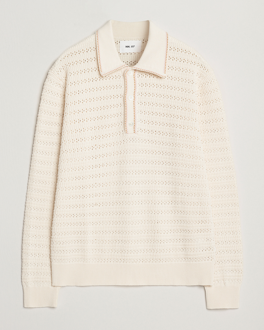 Herre | Gensere | NN07 | Josh Knitted Polo Ivory