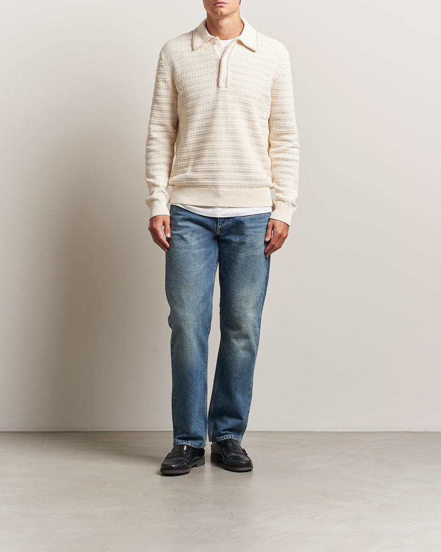 Herre | Gensere | NN07 | Josh Knitted Polo Ivory