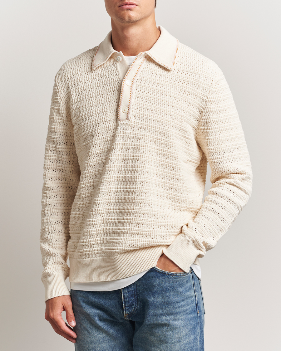 Herre | Gensere | NN07 | Josh Knitted Polo Ivory