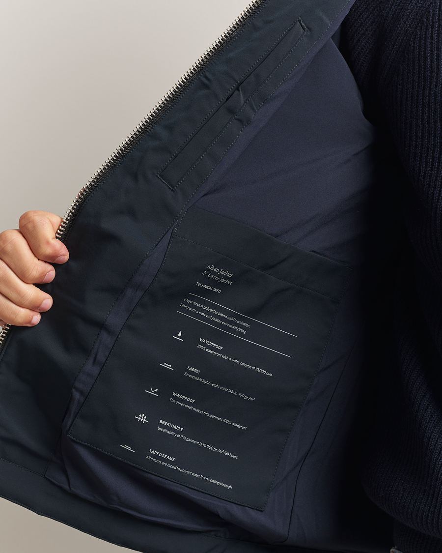 Herre | Jakker | NN07 | Alban Bomber Jacket Navy Blue
