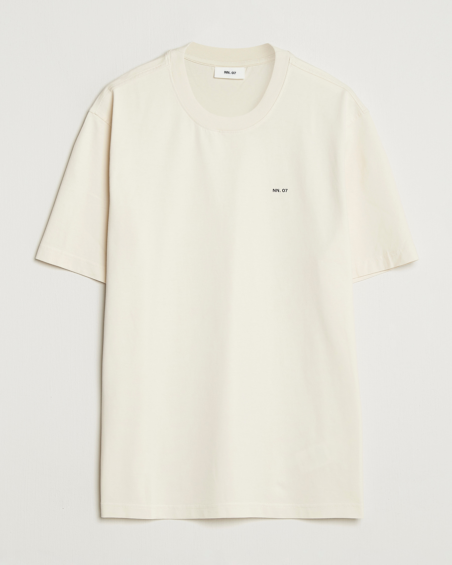 Herre | T-Shirts | NN07 | Abel Logo Crew Neck T-Shirt Ivory