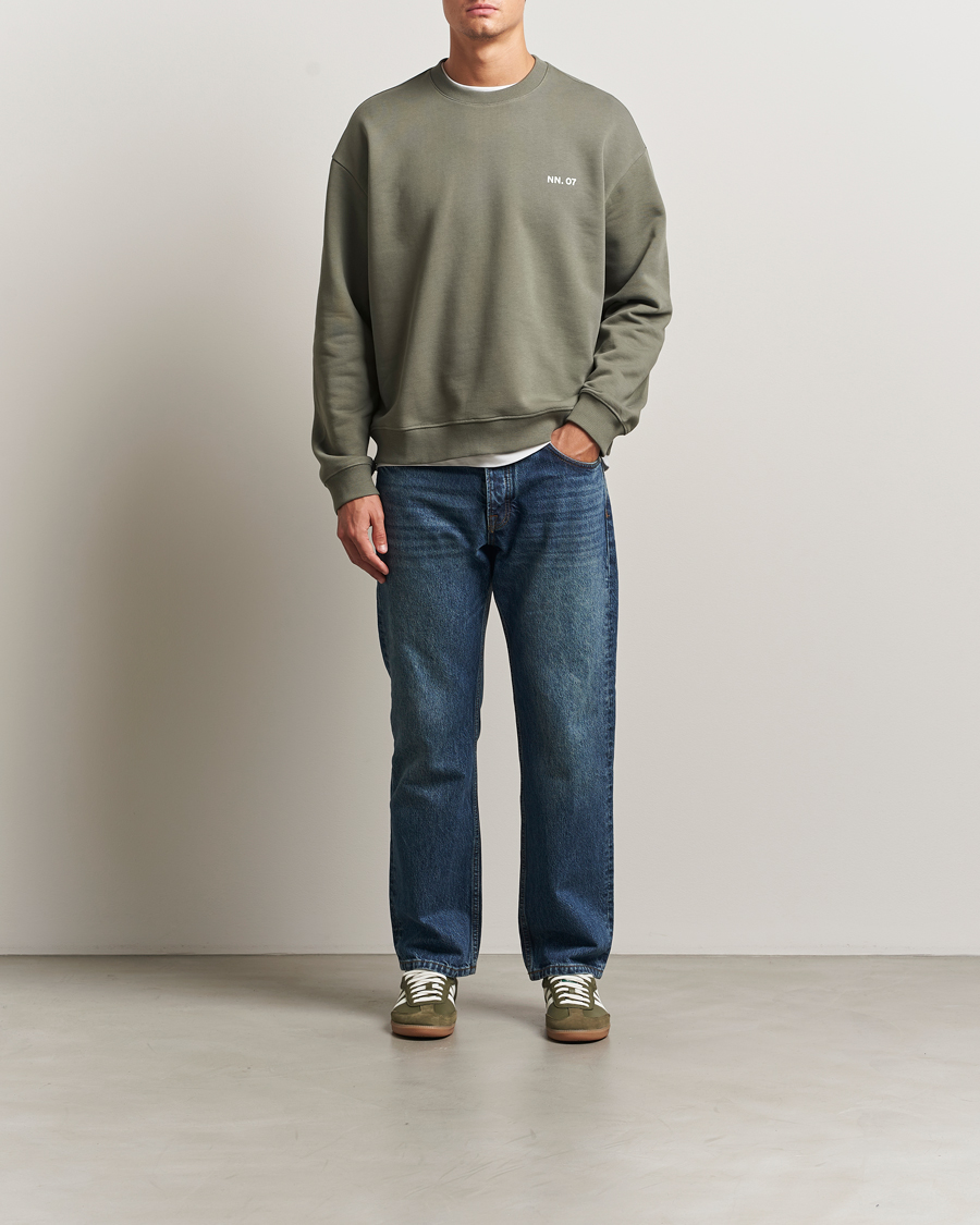 Herre | Gensere | NN07 | Dagon Crew Neck Sweatshirt Capers Green