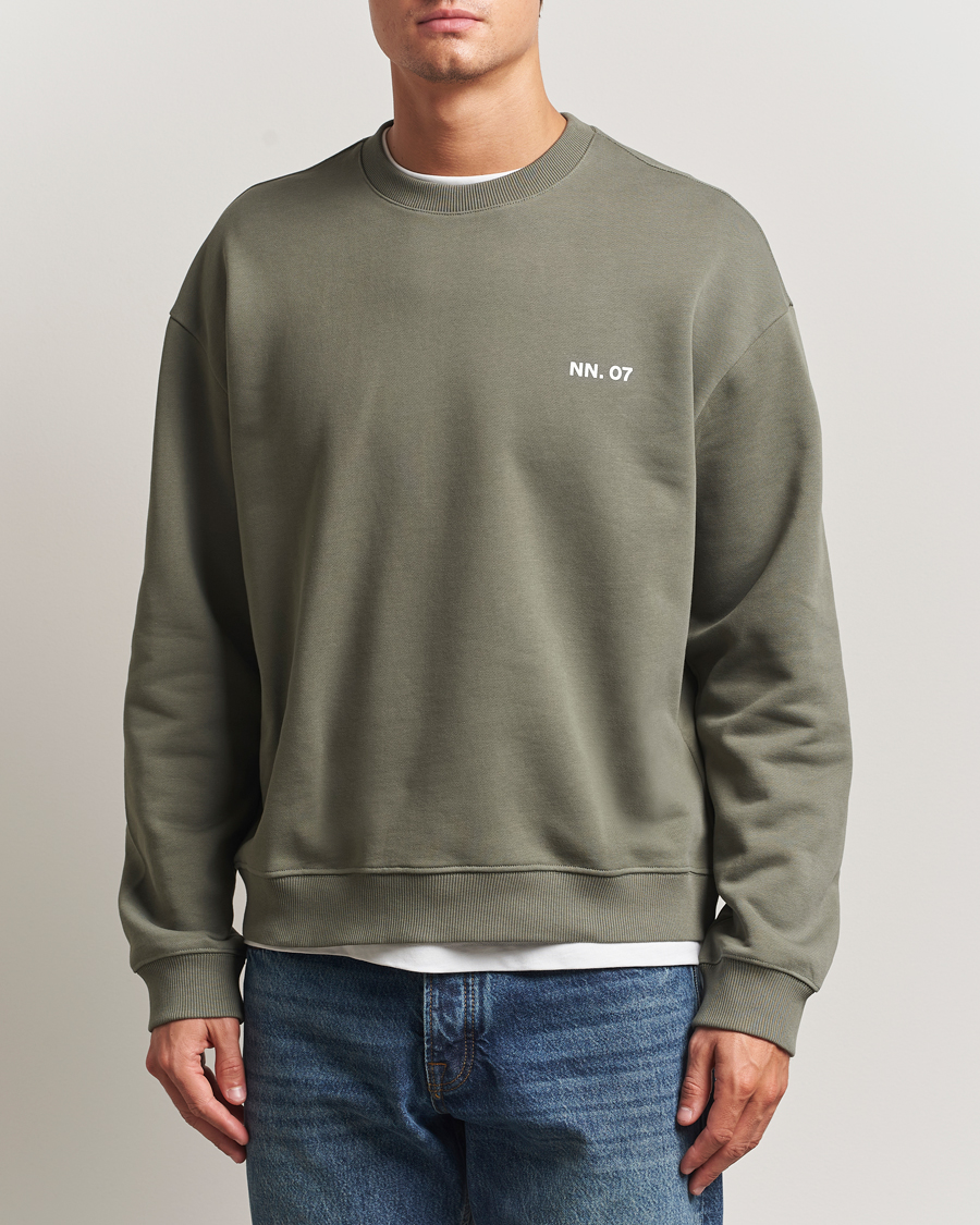 Herre | Gensere | NN07 | Dagon Crew Neck Sweatshirt Capers Green