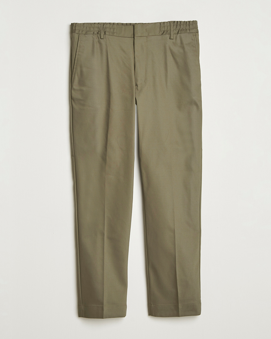 Herre | Bukser | NN07 | Baker Cotton Drawstring Trousers Capers Green