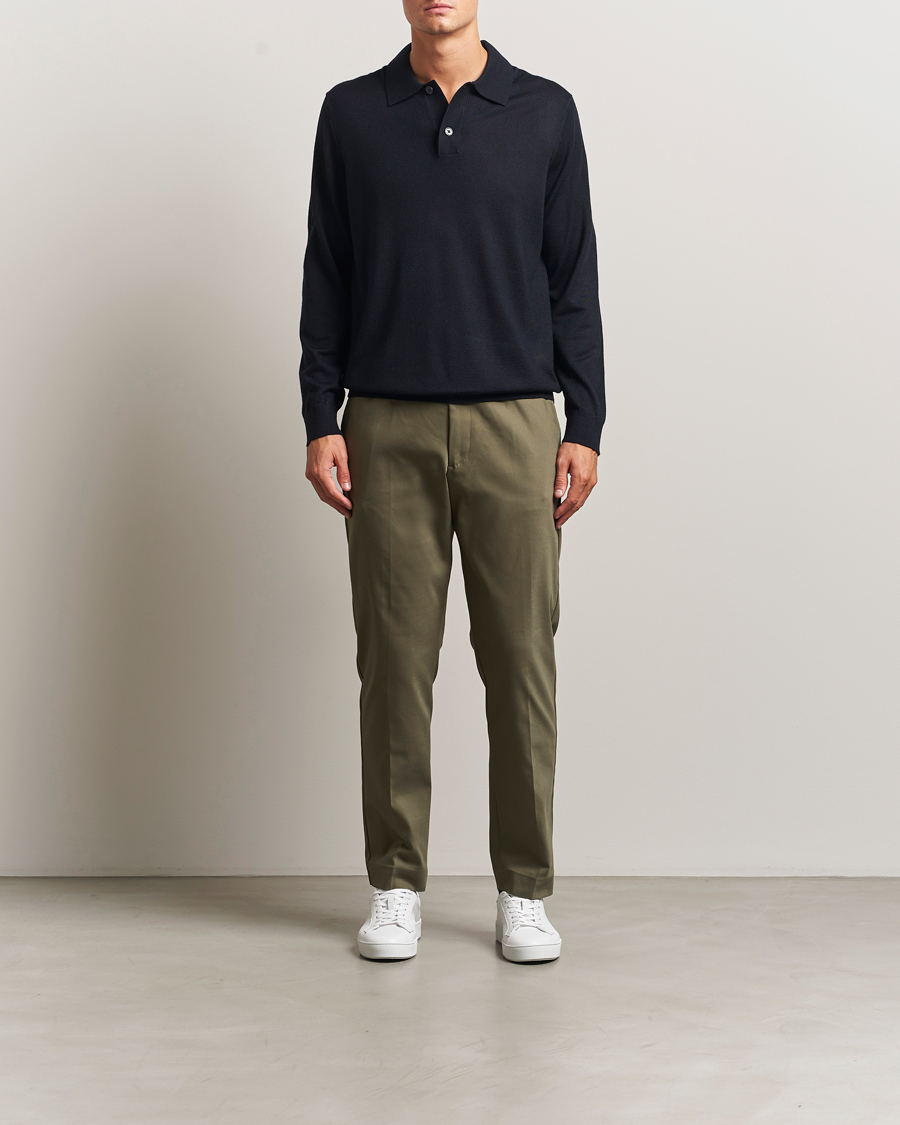 Herre | Bukser | NN07 | Baker Cotton Drawstring Trousers Capers Green