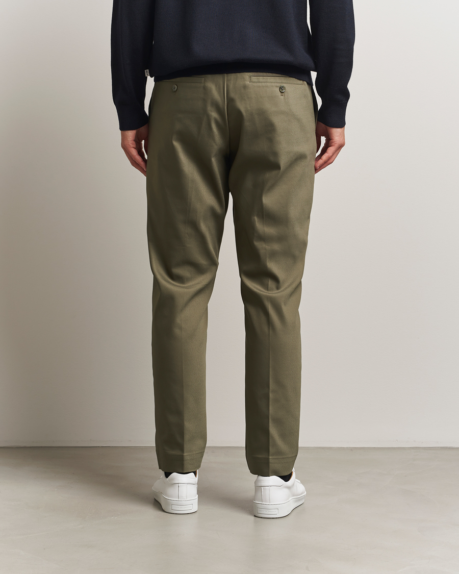Herre | Bukser | NN07 | Baker Cotton Drawstring Trousers Capers Green