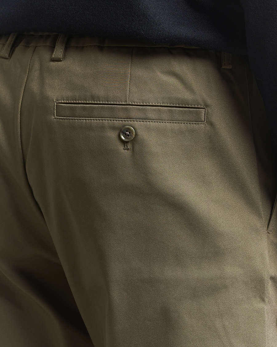 Herre | Bukser | NN07 | Baker Cotton Drawstring Trousers Capers Green