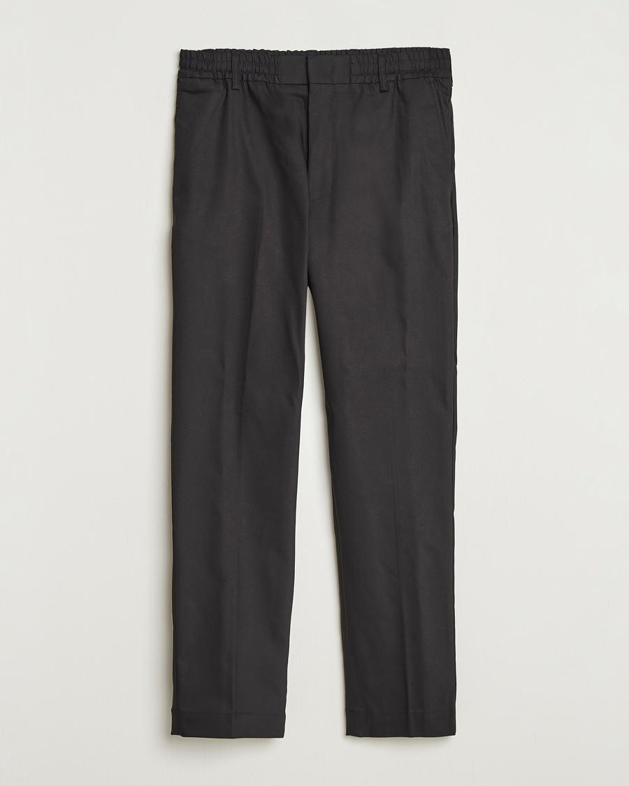 Herre | Bukser | NN07 | Baker Cotton Drawstring Trousers Black