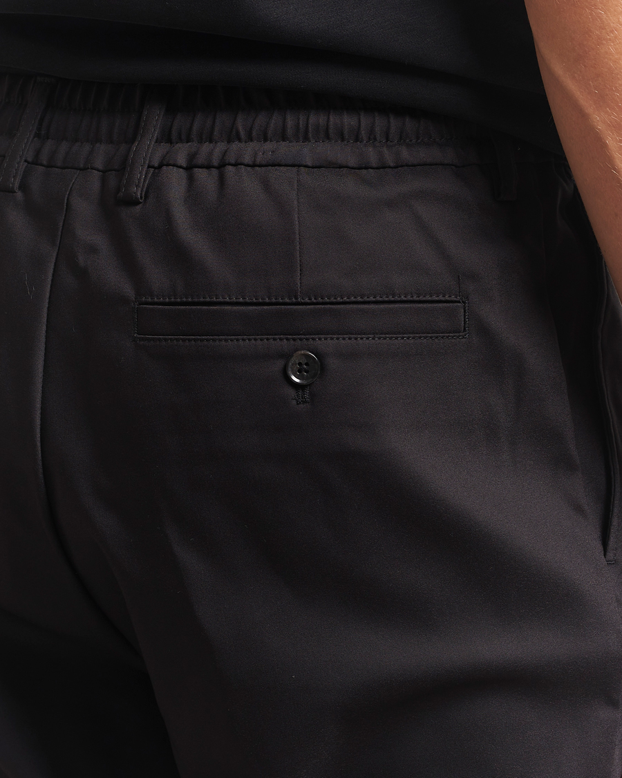 Herre | Bukser | NN07 | Baker Cotton Drawstring Trousers Black
