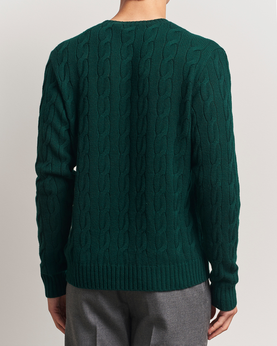 Herre | Gensere | Ralph Lauren Purple Label | Cashmere Cable Sweater Moss Agate