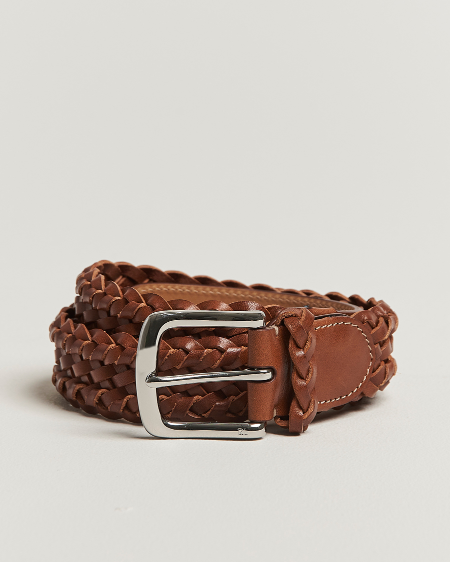Herre | Belter | Ralph Lauren Purple Label | Braided Belt Dark Brown
