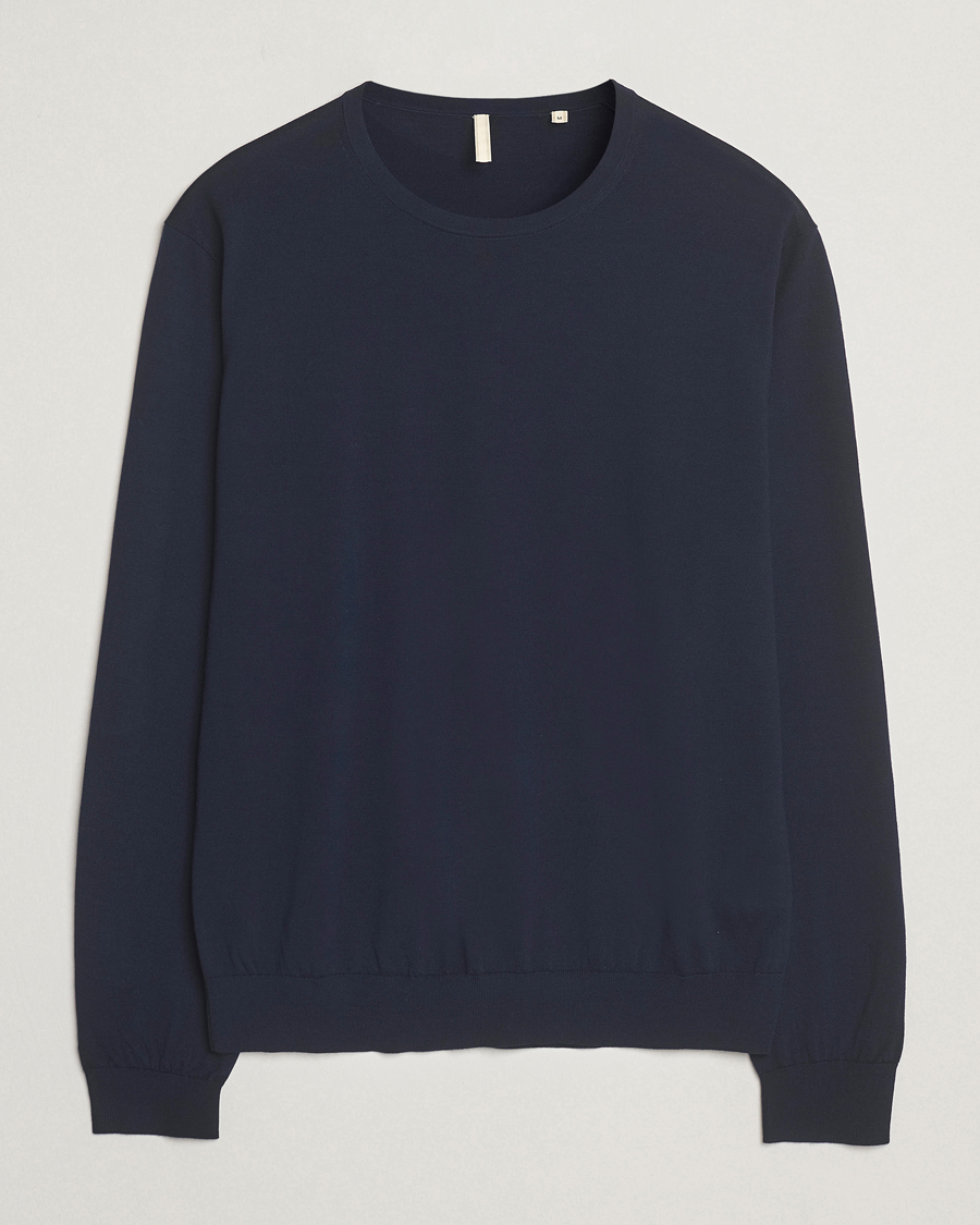 Herre | Gensere | Sunflower | Merino Crew Neck Navy