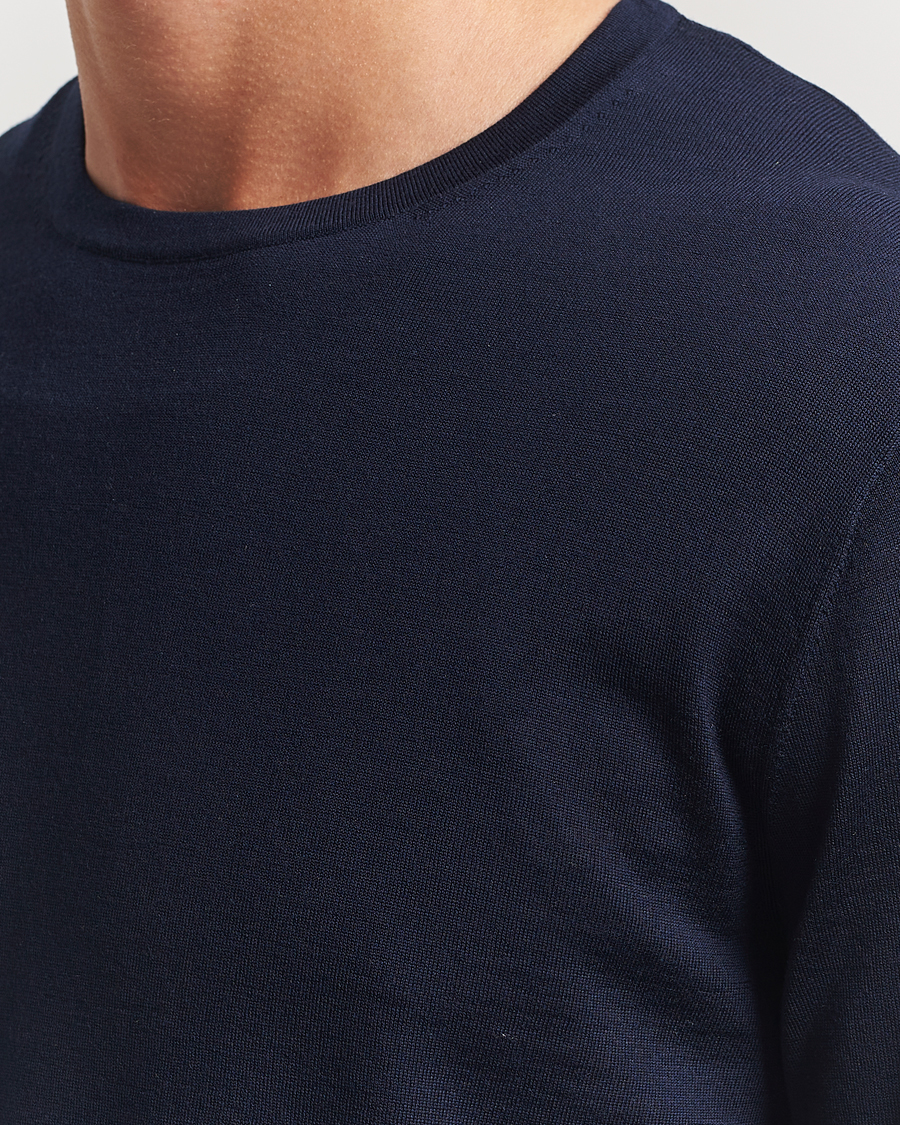 Herre | Gensere | Sunflower | Merino Crew Neck Navy