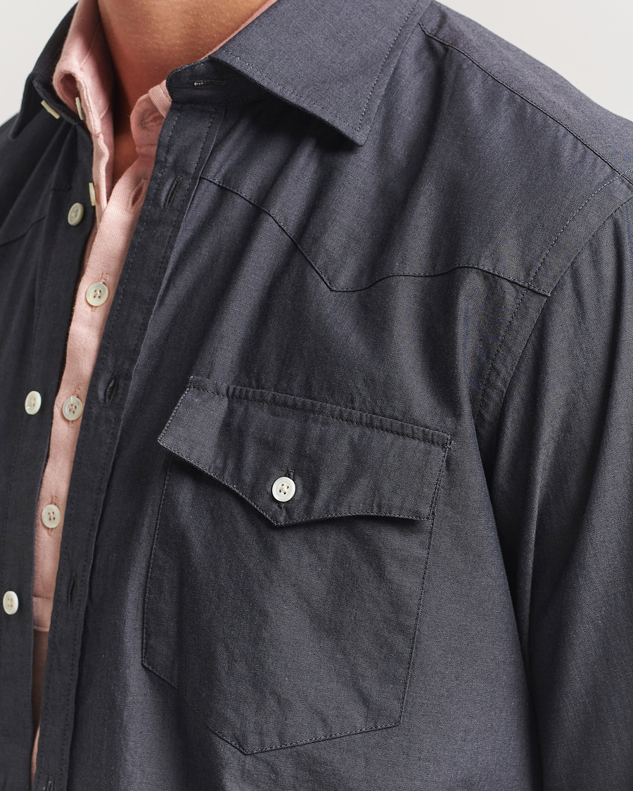 Herre | Skjorter | Massimo Alba | Arizona Western Shirt Dark Blue