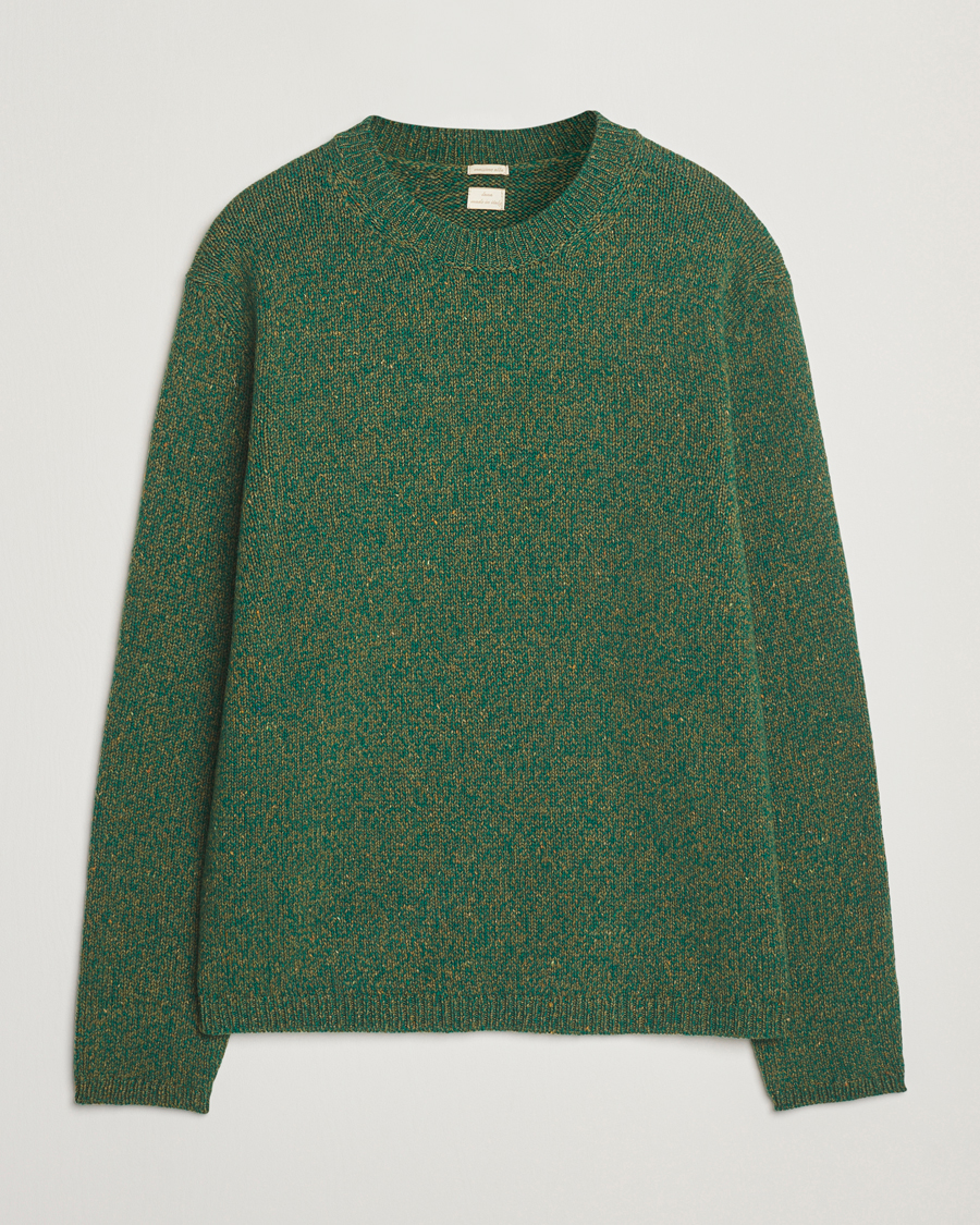 Herre | Gensere | Massimo Alba | Wool Mouline Sweater Green