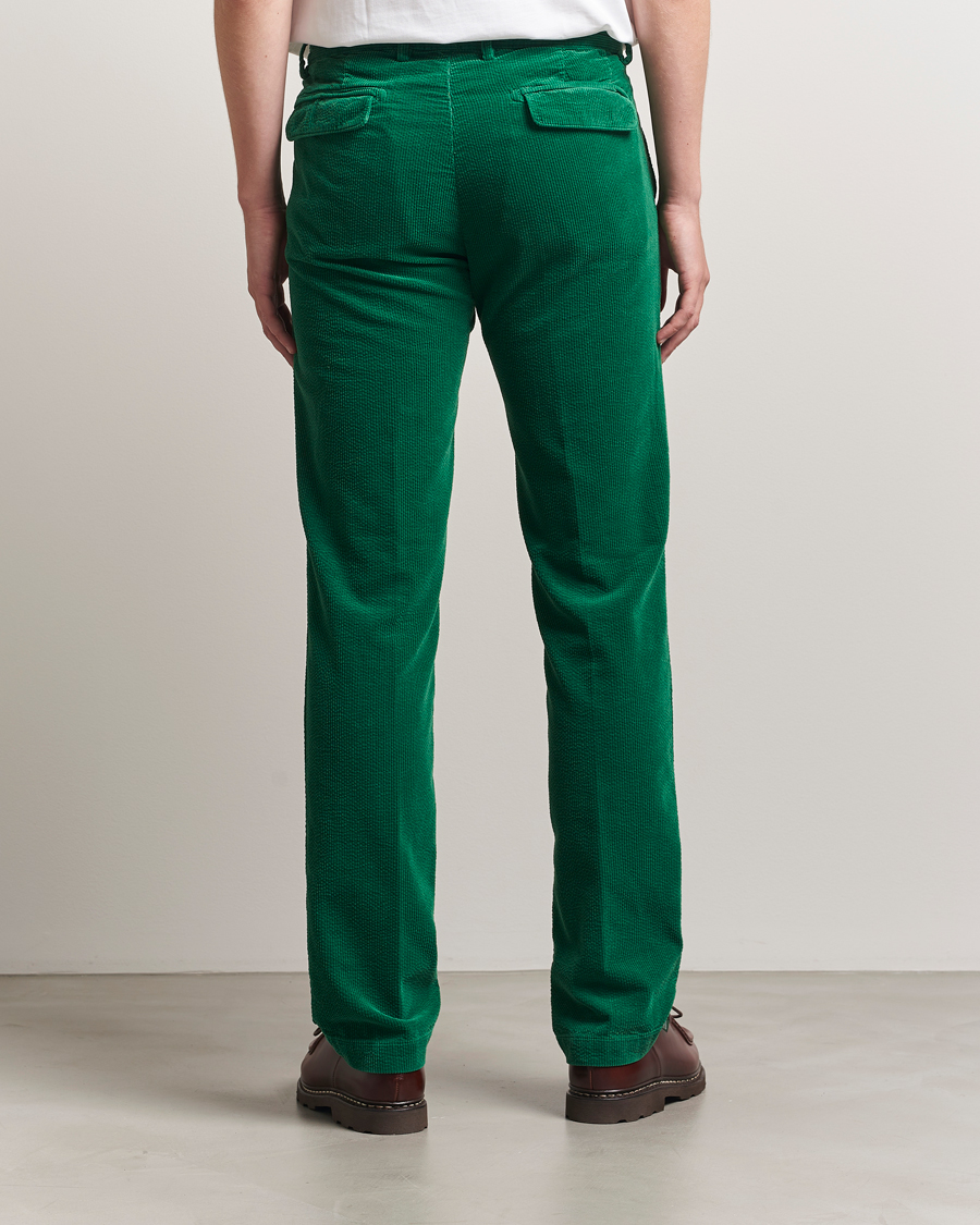 Herre | Bukser | Massimo Alba | Ionio Pleated Corduroy Pants Green