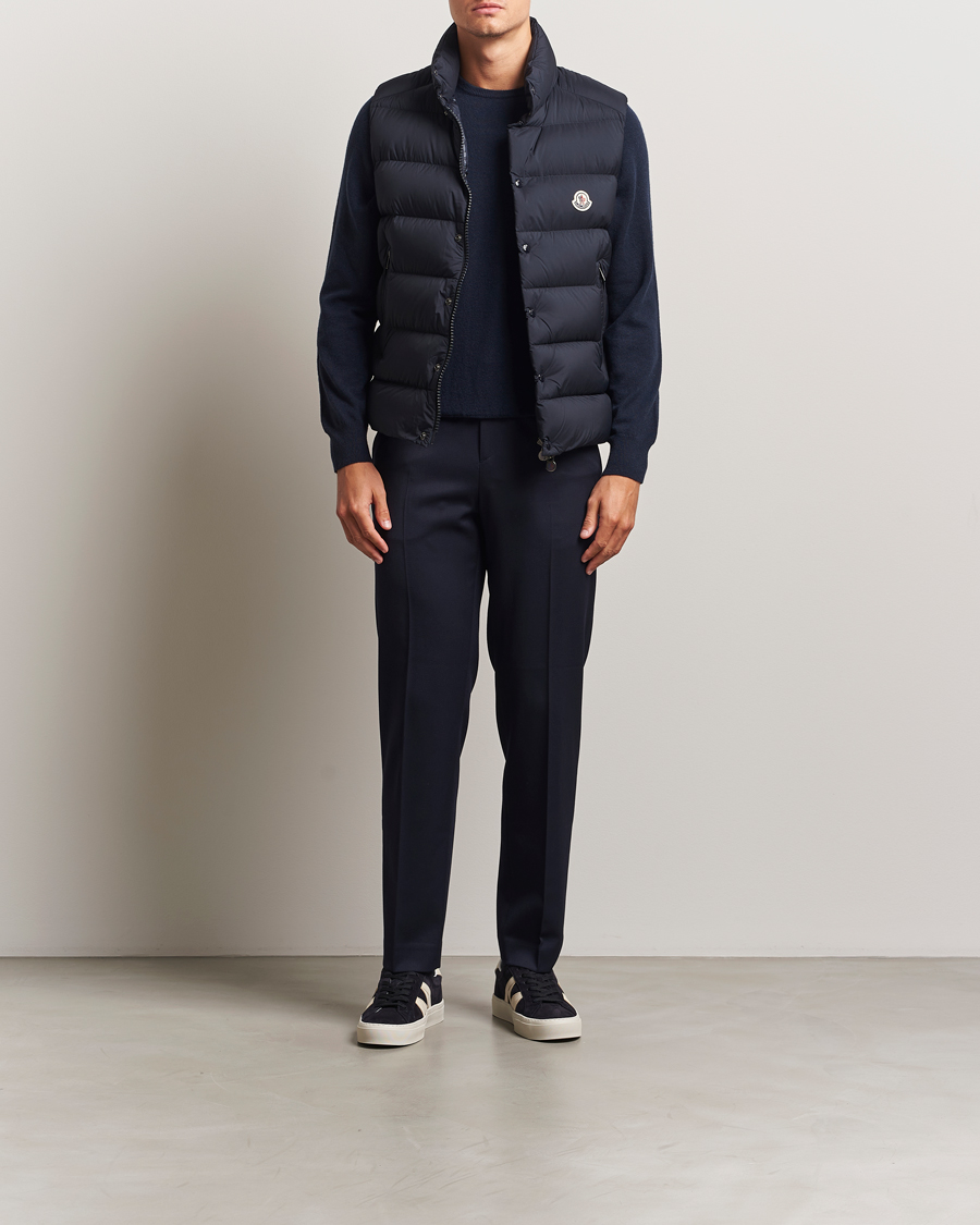 Herre | Vester | Moncler | Tibb Matte Down Vest Navy