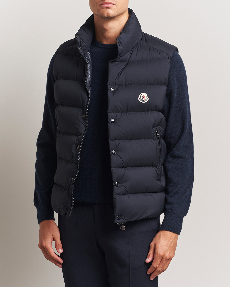 Herre | Vester | Moncler | Tibb Matte Down Vest Navy