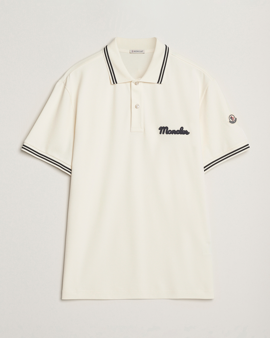 Herre | Pikéer | Moncler | Vintage Logo Polo Off White