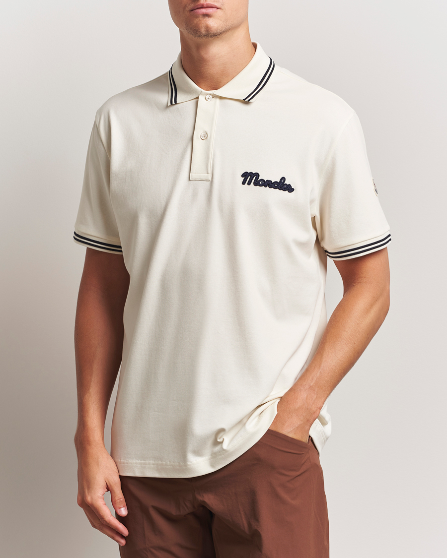 Herre | Pikéer | Moncler | Vintage Logo Polo Off White