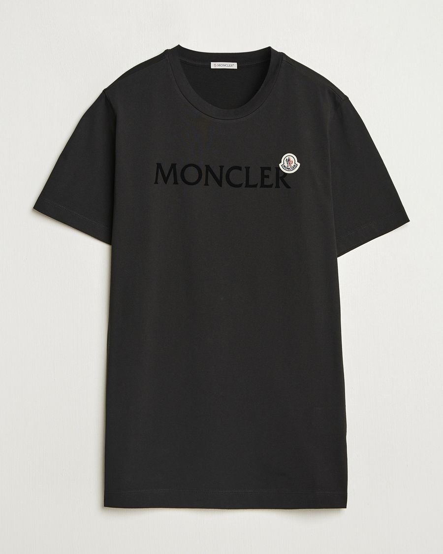 Herre | T-Shirts | Moncler | Lettering Logo T-Shirt Black