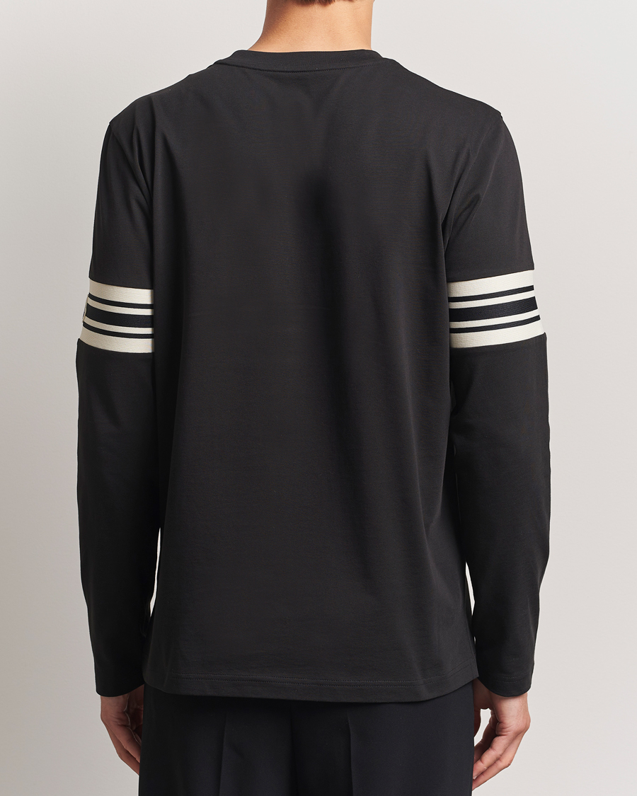 Herre | T-Shirts | Moncler | Archive Logo Long Sleeve T-Shirt Black
