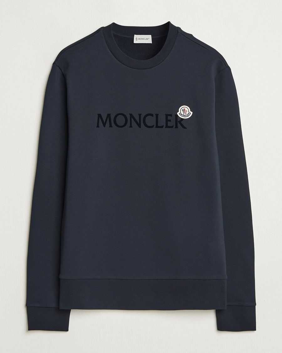 Herre | Gensere | Moncler | Lettering Logo Sweatshirt Navy