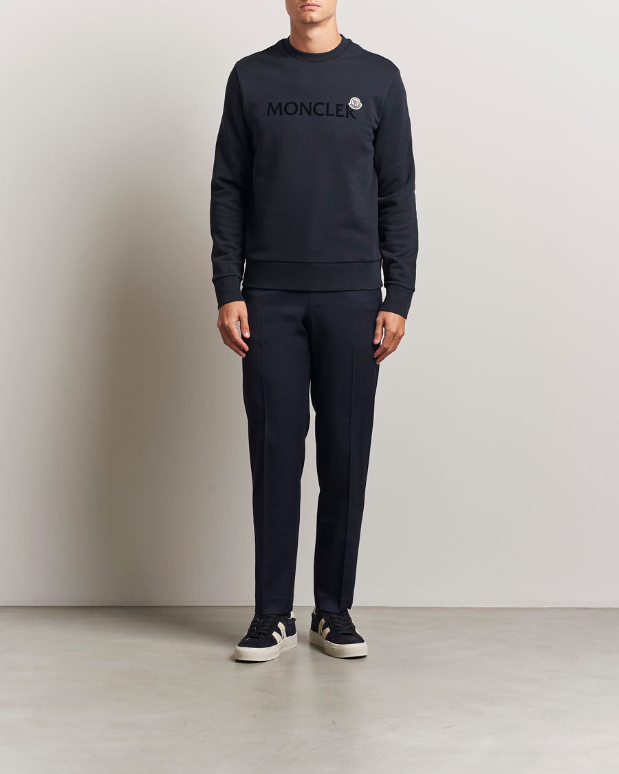 Herre | Gensere | Moncler | Lettering Logo Sweatshirt Navy