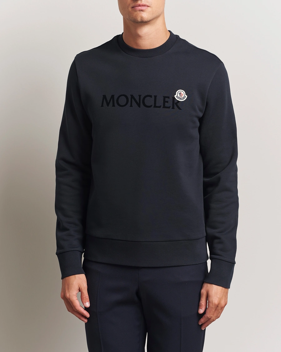 Herre | Gensere | Moncler | Lettering Logo Sweatshirt Navy