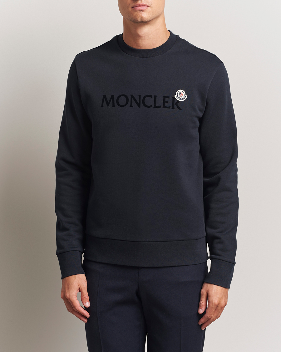 Herre | Gensere | Moncler | Lettering Logo Sweatshirt Navy