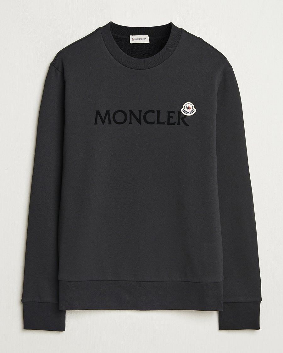 Herre | Gensere | Moncler | Lettering Logo Sweatshirt Black